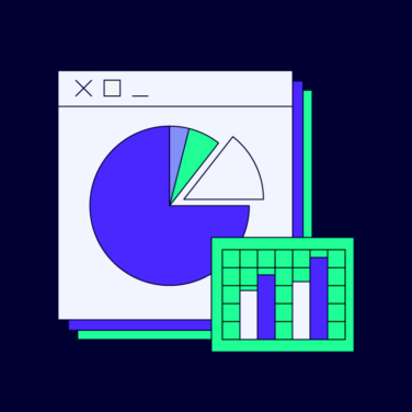 A computer screen displaying a graph and a bar graph, representing data visually. Types of data visualization featured image