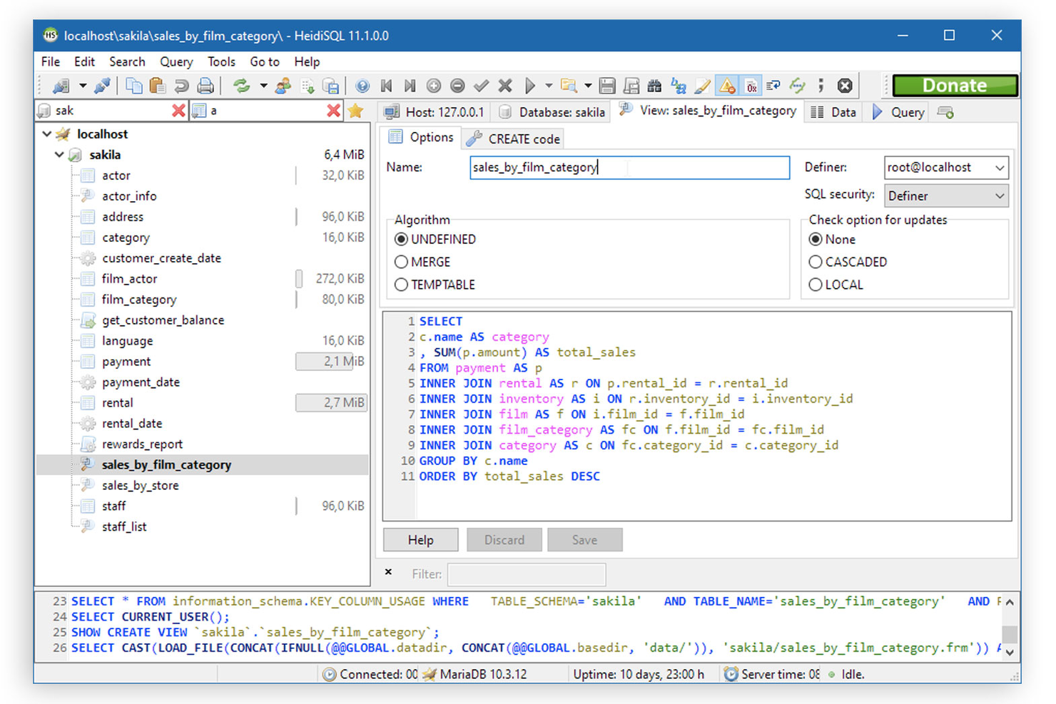 HeidiSQL screenshot - 10 Best SQL Editors Of 2022 & How To Choose The Right One